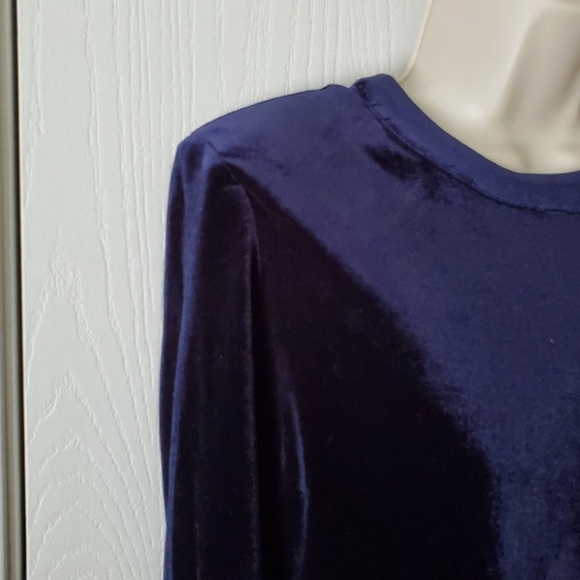 ASTR The Label Blue Velvet One Shoulder Dress Size M - Picture 6 of 10